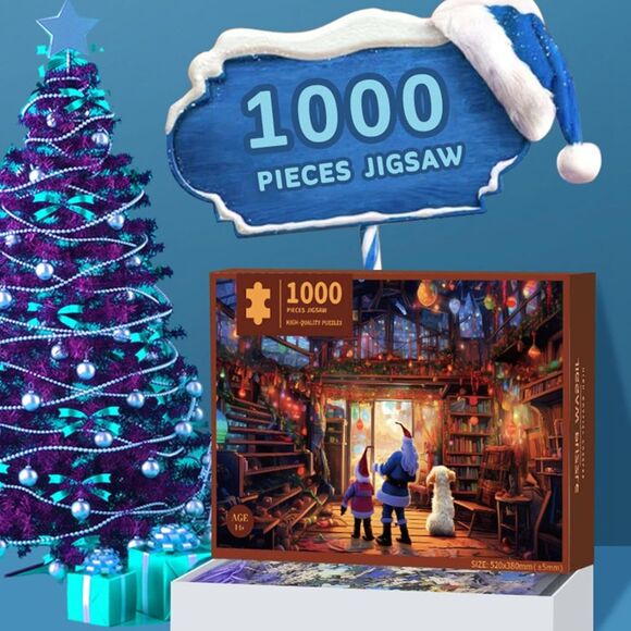 NEW Christmas Puzzle 1000 Pieces, 2024 Christmas Puzzle Family Fun (4234) - Picture 4 of 9